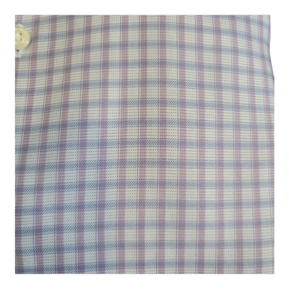 𝅺NORDSTROM Stretch Trim Fit Button Down Plaid Shirt Size 16 1/2 32-33 - Picture 5 of 6